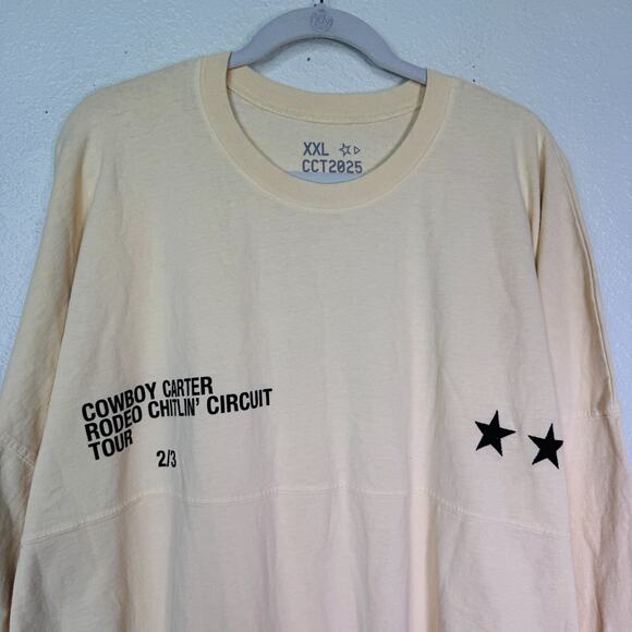 Beyonce Cowboy Carter Tour Shirt XXL Spirit Jersey Tee Concert Merch Yellow 2X - Picture 4 of 14